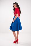 Kruhová kráľovská modrá sukňa Lovely