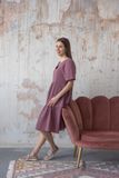 Mušelínové šaty svetlo fialové Zaira