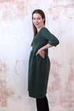 Bavlnené obojstranné šaty zelené Ina