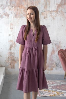 Mušelínové šaty svetlo fialové Zaira